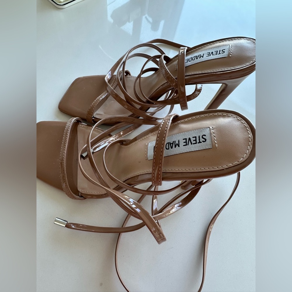 Steve Madden Nude Strappy Heels